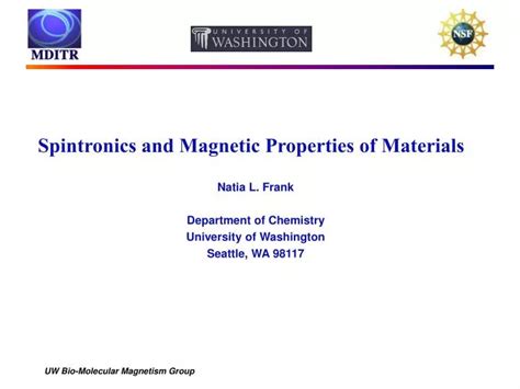 Ppt Spintronics And Magnetic Properties Of Materials Powerpoint