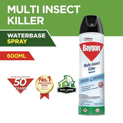 Baygon Multi Insect Killer Water Based 600 Ml Shopee Philippines