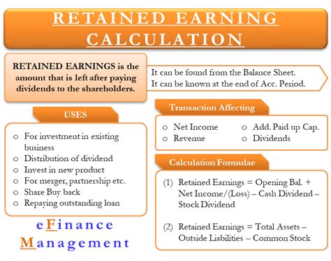 calculate retained earnings formula