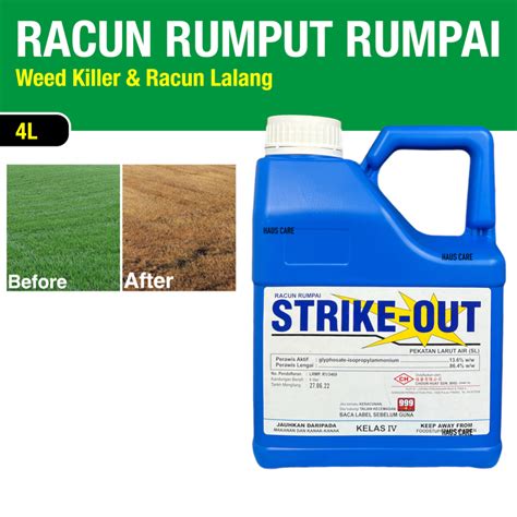 L Strike Out Glyphosate Weed Killer Racun Rumput Lalang Ubat