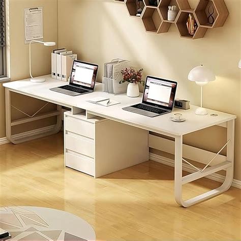 Bureau pour 2 personnes avec 3 tiroirs grande table d écriture double