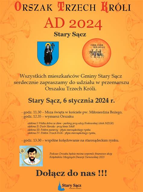 Stary Sącz Zapraszamy na Orszak Trzech Króli i Koncert Noworoczny