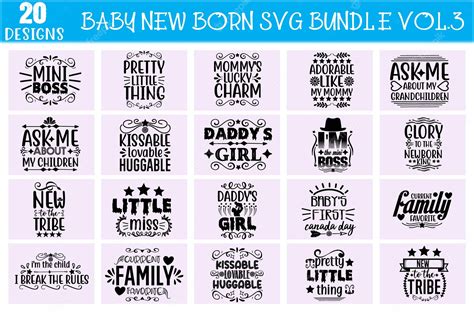 Premium Vector Baby New Born Svg Bundle Vol3