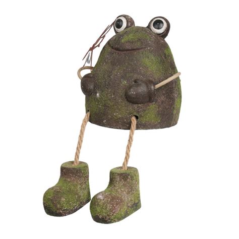 Alpine Statue De Jardin Grenouille Avec Papillon H Po Wayfair Canada