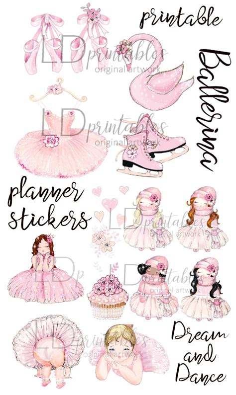 Winter Ballerinas Clipart Ballerinas Planner Stickers Girls Dreams