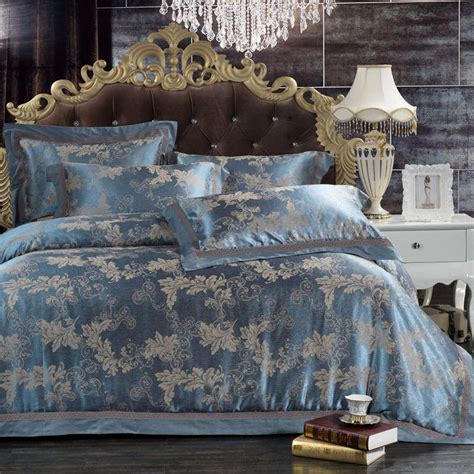 Luxury Silk Bedding Set Embroidery Bed Linens Tencel Satin Bed Sheet