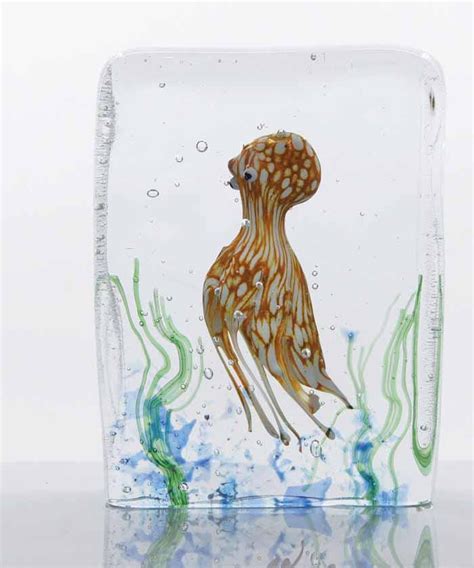 Aquarium Murano Glass Sculpture By Wave Murano Glass