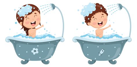 Kid Bath Clip Art