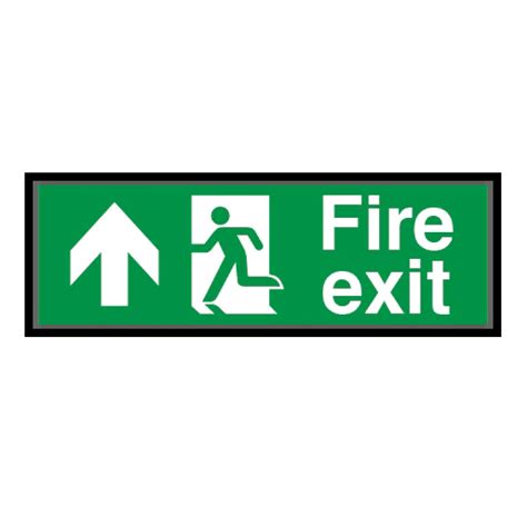 Fire Exit Man Running Up Left Sign Mm X Mm Etonsafety