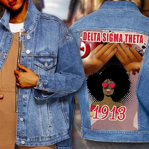 Lady Of Delta Sigma Theta Denim Jacket Africazonestore Africazone Store