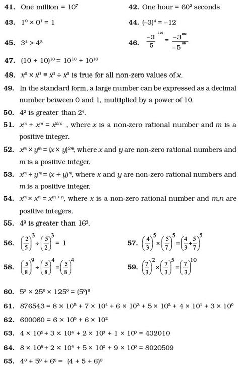 Exponents And Powers Class 7 Worksheets