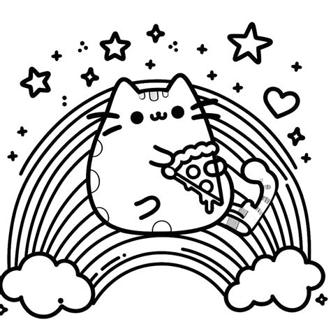 Dibujos Para Colorear De Pusheen Aprendizaje Y Diversion