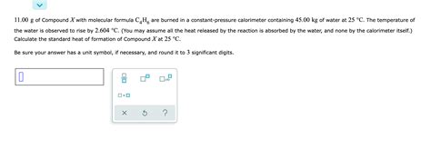 Solved 11 00 G Of Compound X With Molecular Formula CH