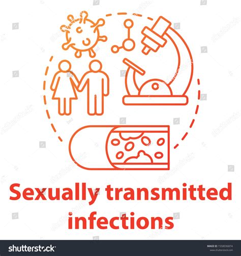 Sexually Transmitted Infections Red Gradient Concept Stock Vector Royalty Free 1558036874