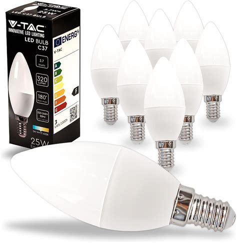 V Tac X Lampadine Led Candela Con Attacco E W Equivalenti A W