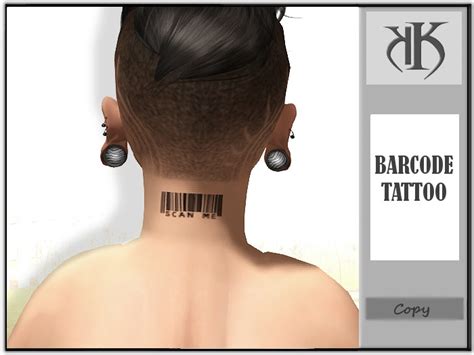 Second Life Marketplace Kk Barcode Neck Tattoo