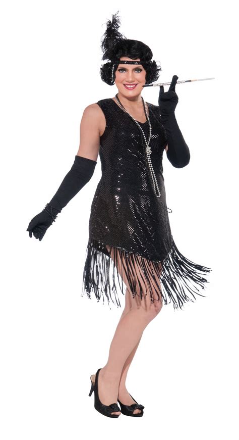 Adult 20s Flapper Sequins Woman Plus Costume 34 99 The Costume Land