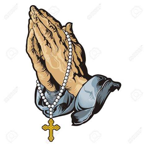 Praying Hands Rosary Clipart Free Images At Vector Clip