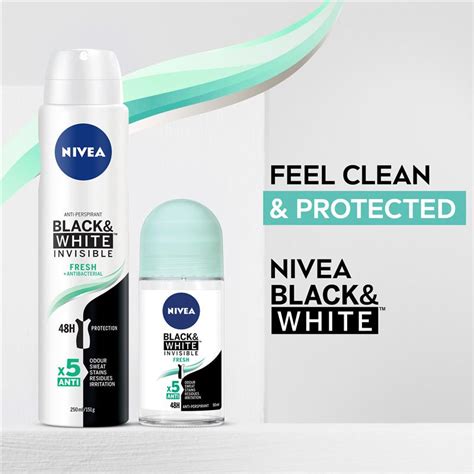 Buy Nivea For Women Deodorant Aerosol Black White Fresh Ml Online