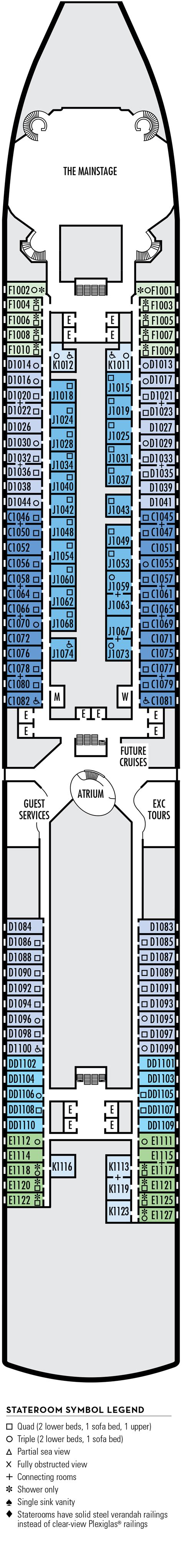 Deck Plan for Noordam | Iglu Cruise