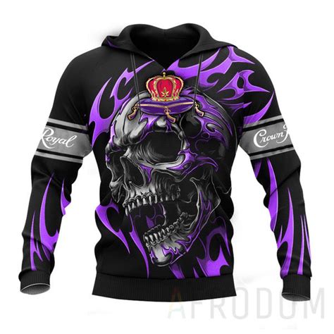 Vintage Skull Crown Royal Hoodie Homefavo