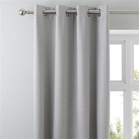 Dunelm Solar Grey Blackout Eyelet Curtains Size 284 X 228 Cm Thermal Noise Cancelling