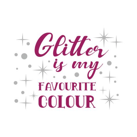 Download Glitter Is My Favourite Colour Poster In Pink And White With