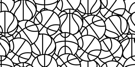 Black White Basketball Seamless Pattern 25548069 Vector Art At Vecteezy