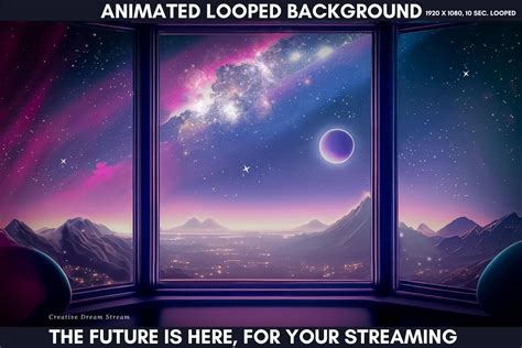 Animated Purple Galaxy Background Scene Space Theme Digital Art ...