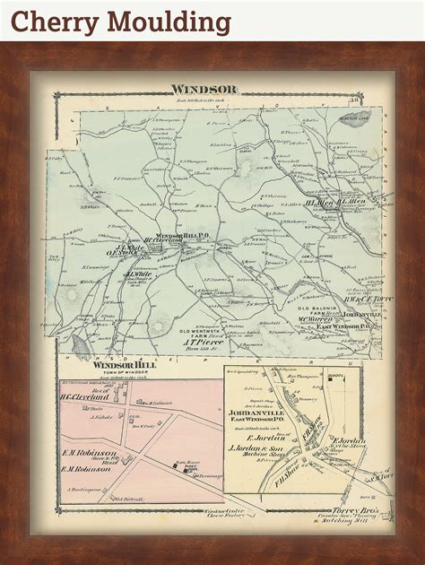 Town of Windsor, Massachusetts 1876 Map-Colored Reproduction