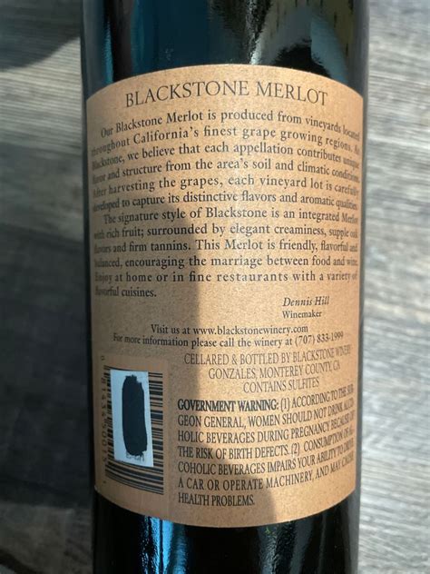 2003 Blackstone Winery Merlot California Usa California Cellartracker