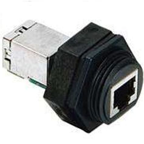 Rj45 Female Indutrial Grade Through Panel Receptacle