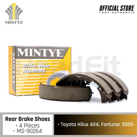 Mintye Rear Brake Shoes MS 90264 For TOYOTA HILUX 4X4 FORTUNER 05 ON