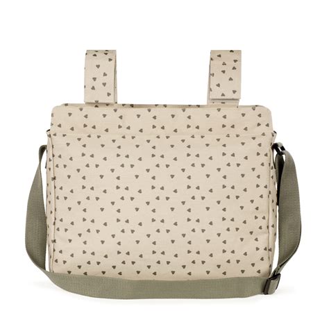 BOLSA CANASTILLA CORAZONES POPPY MUSGO Walking Mum