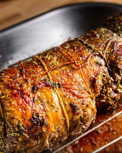 Roasted Boneless Leg Of Lamb With Rosemary And Garlic Sip And Feast