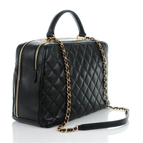 High End Black Quilted Handbag | semashow.com