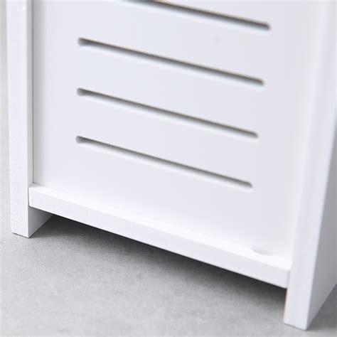 Topcobe Small Bathroom Storage Corner Floor Cabinet With Doors And Shelves Thin Toilet Vanity