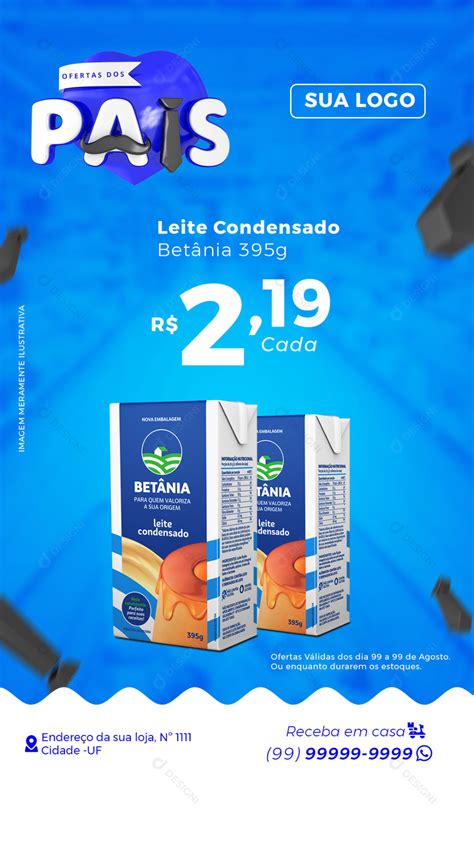 Story Supermercado Ofertas Dos Pais Leite Condensado Social Media PSD