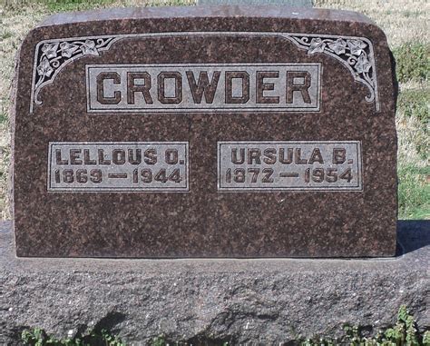 Ursula Belle Mcguire Crowder Monumento Find A Grave