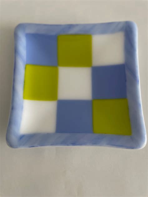 Fused Glass Square Plate Quilt Pattern 1882 Etsy