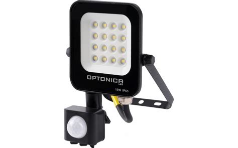 Led Smd Floodlight Black Body Ip With Sensor Optonica Led