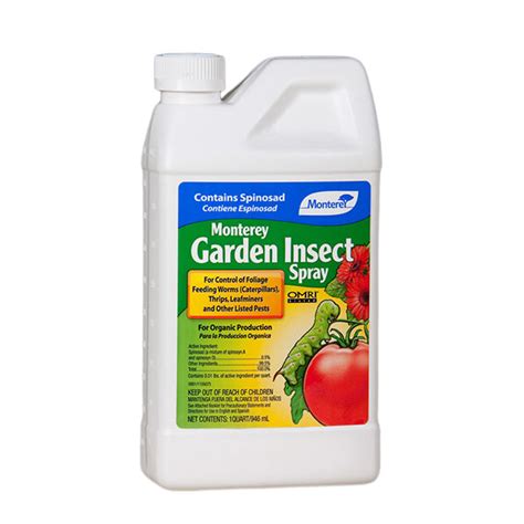 Monterey® Garden Insect Spray With Spinosad Concentrate 1 Quart Perris Hydroponics