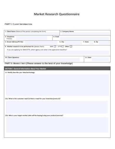 6 Marketing Questionnaire Templates In PDF DOC 5934 Hot Sex Picture