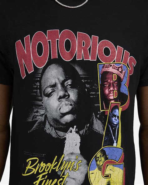 Shop Graphic Tees Biggie Brooklyns Finest Tee Bsl133208 Black Snipes Usa