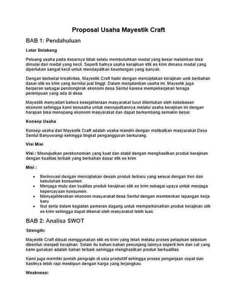 Proposal Usaha Kerajinan Homecare24