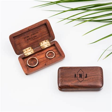 Custom Wooden Wedding Ring Box Ceremony Woodland Etsy