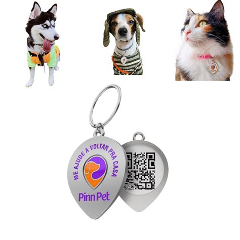 Pingente Localizador Rastreador Coleira Para Pets Caes Gatos