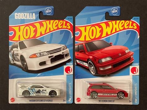 HOT WHEELS NISSAN Skyline GT R R32 GODZILLA 2023 HW J Imports 90 Honda Civic EUR 19 67