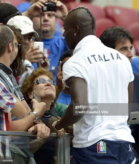 Silvia Balotelli And Mario Balotelli Of Italyduring The Uefa Euro News Photo Getty Images