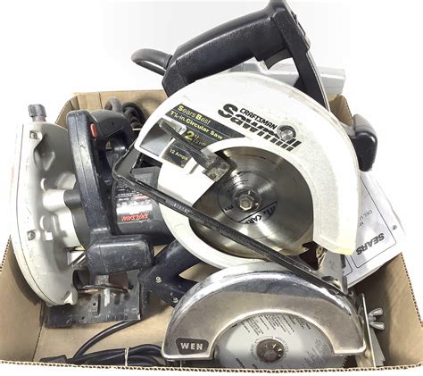 Lot 4 7 14in Circular Saws Craftsman Skilsaw